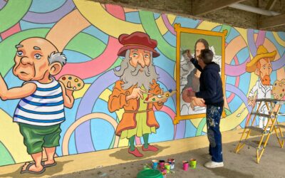 les fresques dans la cour de l’école