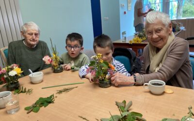 Art floral avec nos ainés