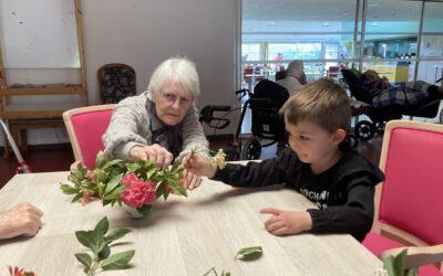 Art floral à la maison de retraite